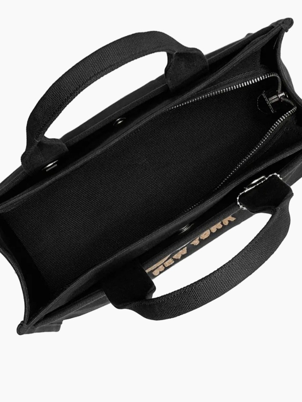 Coach Black Canvas Purse with Gold Embroidered Script - Picture 3 of 11